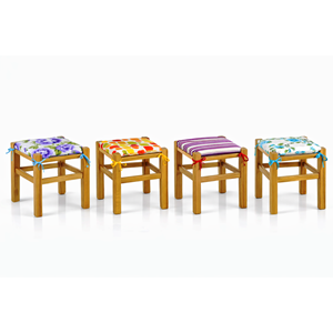 Mandaş Tekstil Tabure Minderi, Bağcıklı Tabure Minderi (32x32)