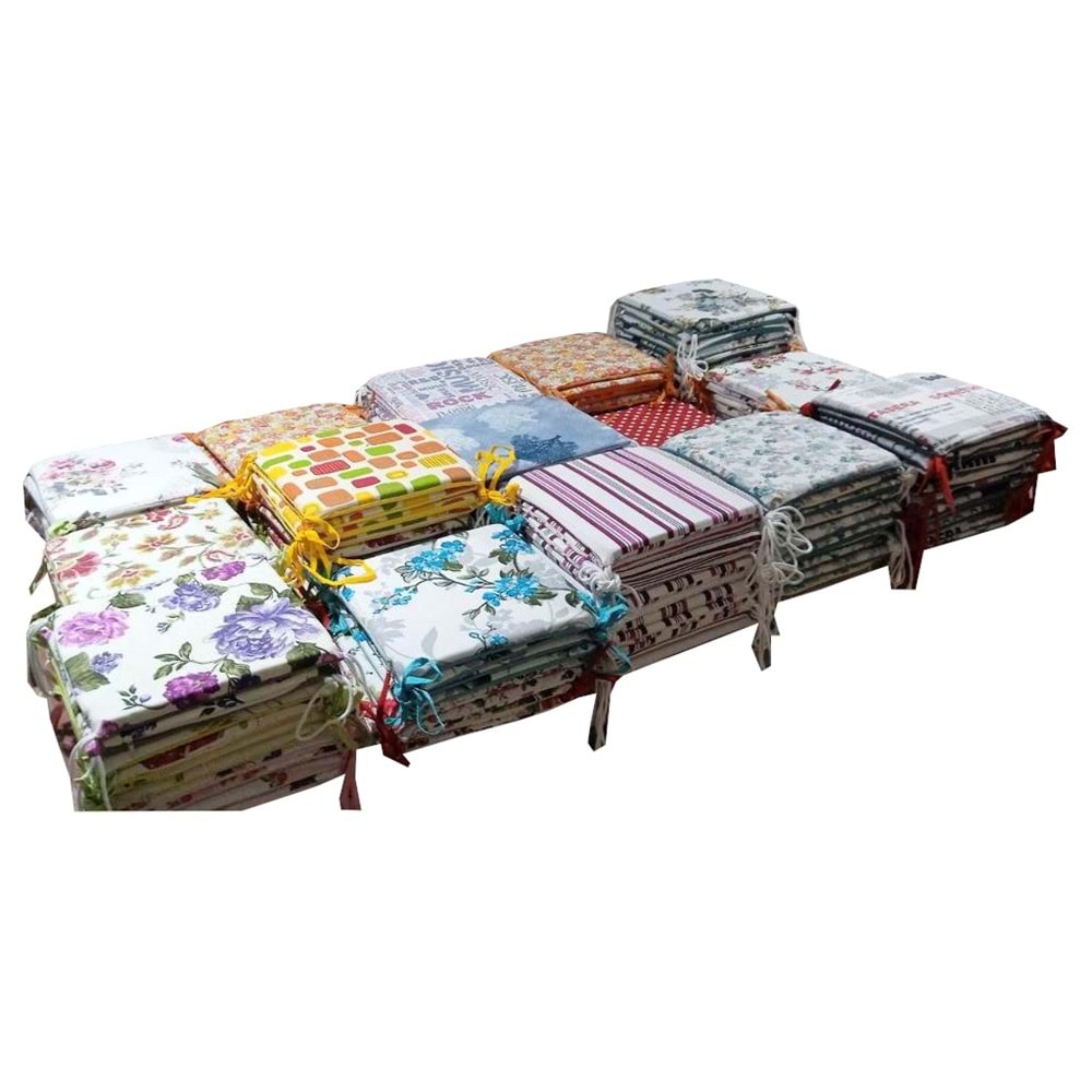 Mandaş Tekstil Tabure Minderi, Bağcıklı Tabure Minderi (32x32)