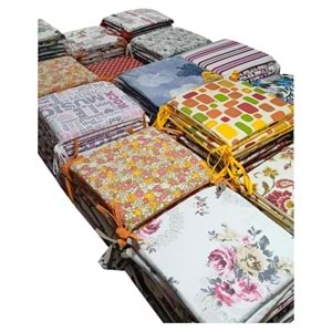 Mandaş Tekstil Sandalye Minderi, Bağcıklı Sandalye Minderi (36x36)