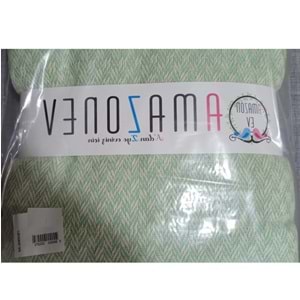 Amazon Ev Naturel Tek Kişilik Pike Takımı-Yeşil Krem