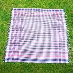 mandaş 140x140 Yer Sofra Bezi Piknik Masa Örtüsü Saçaklı siyah