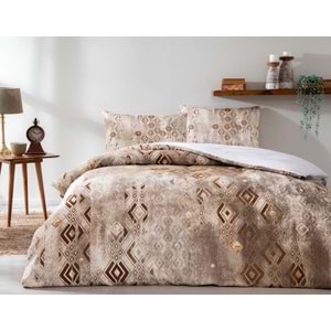 Özdilek Saten Soft Life Çift Kişilik Nevresim Takımı Castonho Kahve