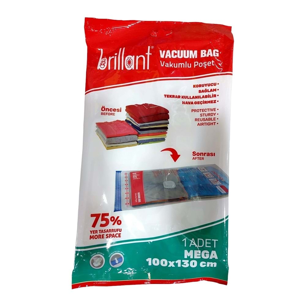 Brillant Vakumlu Hurç, 2li Set, Mega Boy 100x130