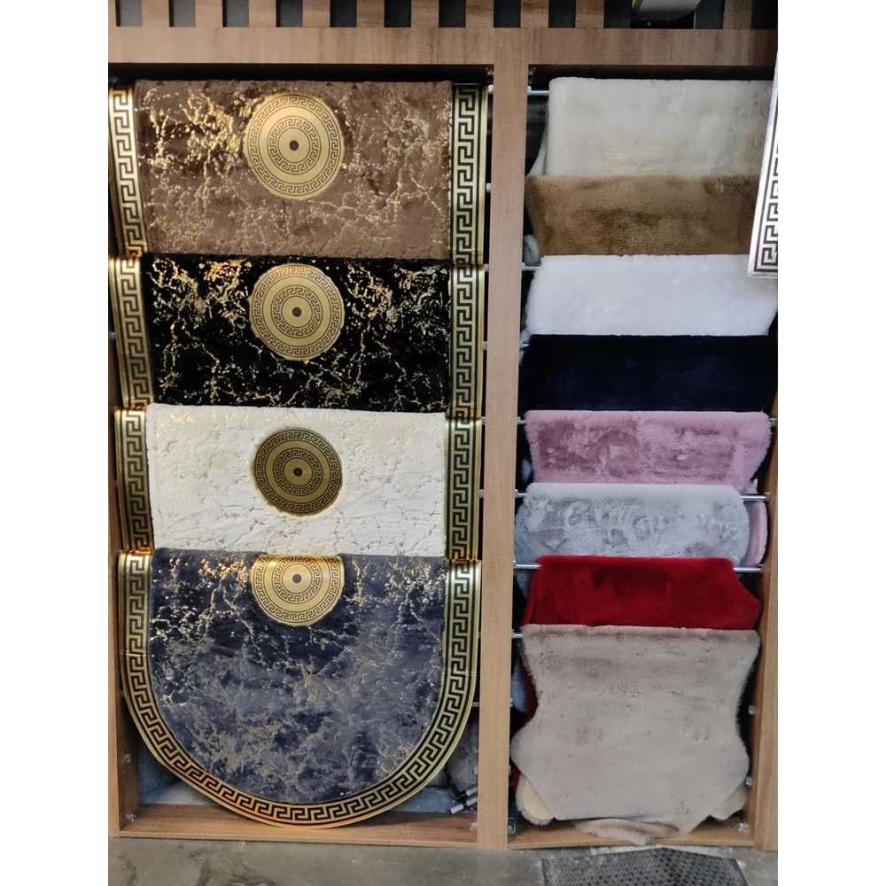 Mandaş Tekstil Lüks Peluş Simli Varaklı Gerçek Derili Tavşan Tüyü Post Halı M2 (A+ Kalite)-Özel Ebat