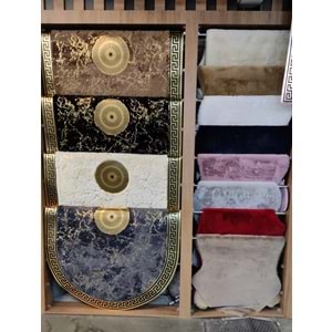 Mandaş Tekstil Lüks Peluş Simli Varaklı Gerçek Derili Tavşan Tüyü Post Halı M2 (A+ Kalite)-Özel Ebat