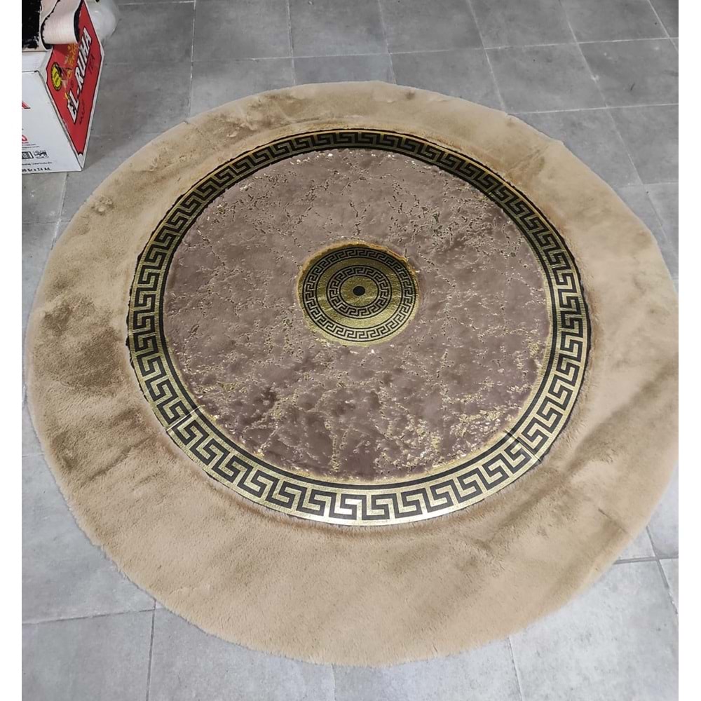 Mandaş Tekstil Lüks Peluş Simli Varaklı Gerçek Derili Tavşan Tüyü Post Halı M2 (A+ Kalite)-Özel Ebat