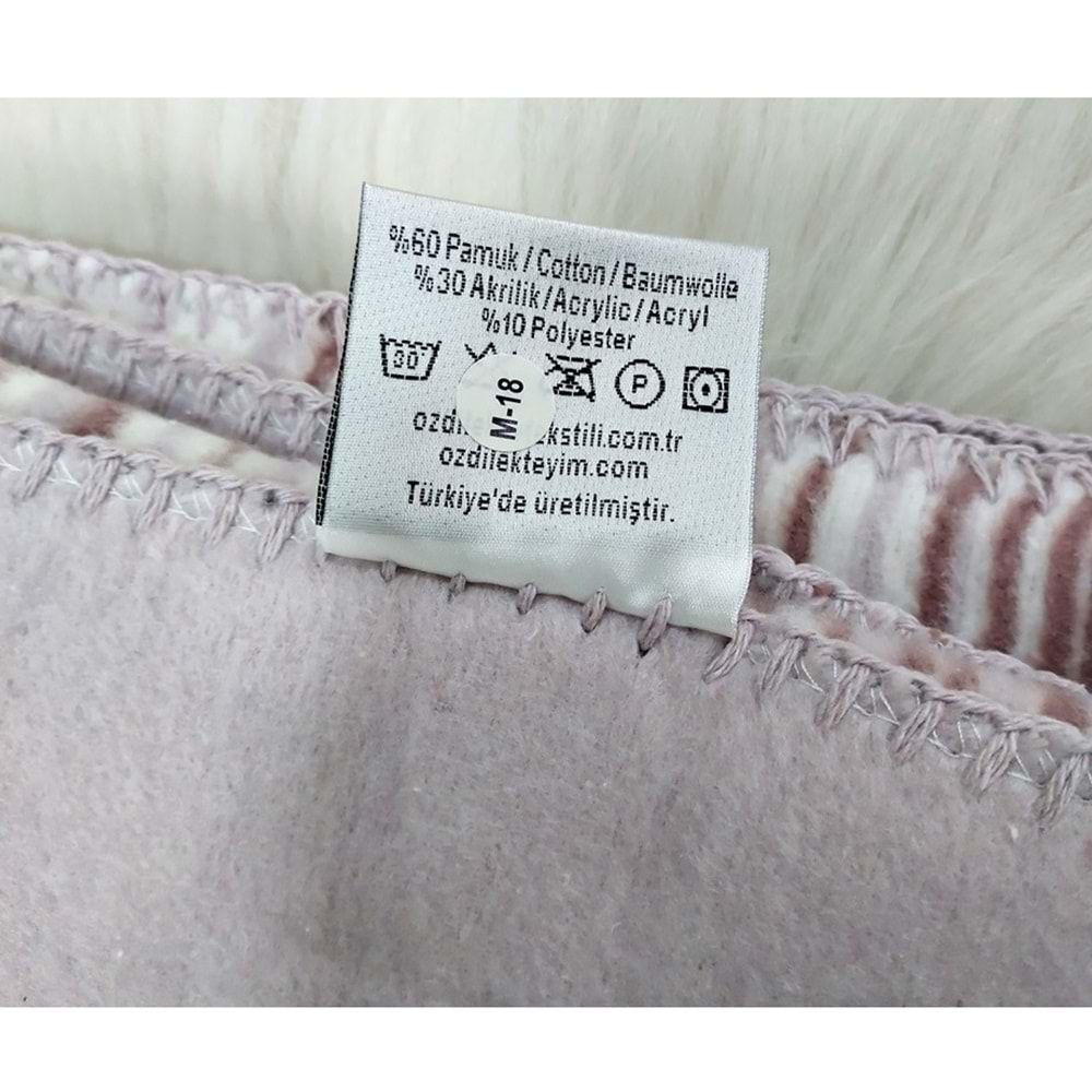 Özdilek Pamuklu Dizüstü Tv Battaniye (130x170)-Striped Lila