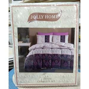 Jolly Home 4 Mevsim Çift Kişilik Kapitoneli Nevresim Takımı-Sima İndigo
