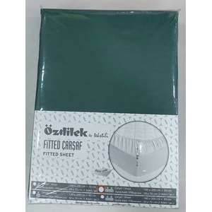 Özdilek Fitted Lastikli Çift Kişilik Çarşaf Seti (160x200)-Zümrüt Yeşili