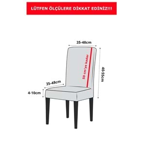 Mandaş Kadife Sandalye Kılıfı Örtüsü 6 adet k kahve