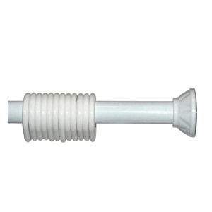 Banyo Perde Borusu Yaylı 2m, Düz Banyo Borusu, Yaylı Ayarlanabilir-Beyaz