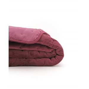 Aksu Soft Vienna Çift Kişilik Yatak Örtüsü Seti (220x240)-Mürdüm