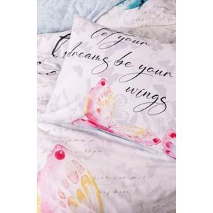 Cotton Box Genç Odası Ranforce lastikli Çarşaflı Tek Kişilik Nevresim Takımı Wigs Mınt