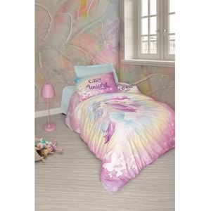 Cotton Box Junıor Ranforce Tek Kişilik Nevresim Takımı Lastikli Çarşaflı- Sırena Mınt