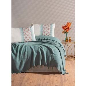 Cotton Box Jakarlı -Papina Mint- Çift Kişilik Pike Takımı