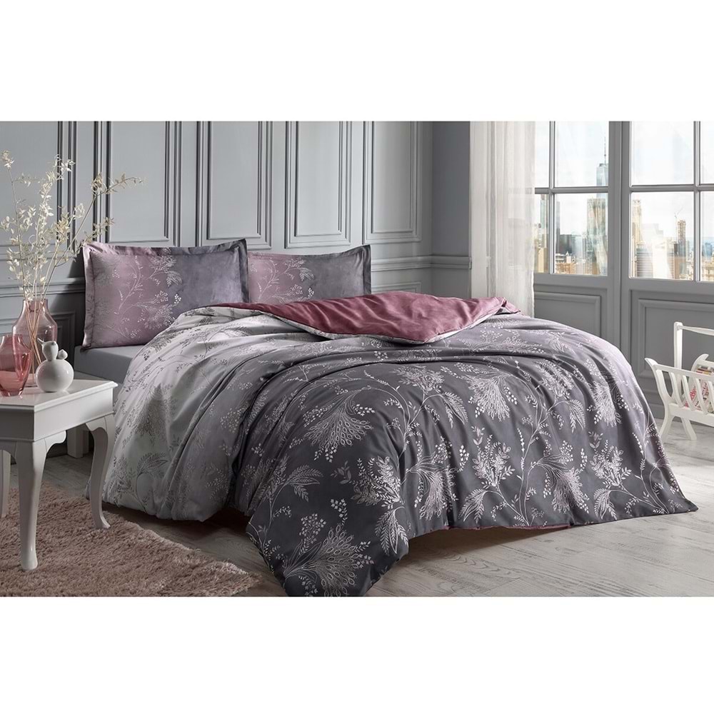 Özdilek Ranforce Çift Kişilik Nevresim Takımı-Ditsy Mor