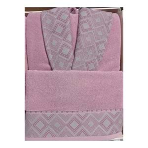 Özdilek Pamuklu 6 Parça Aile Bornoz Seti-Snazzy Antrasit Pembe