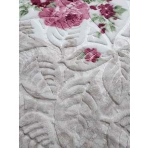 Merinos Fashion Çift Kişilik Vizon Battaniye (200x240)-Rose Bej
