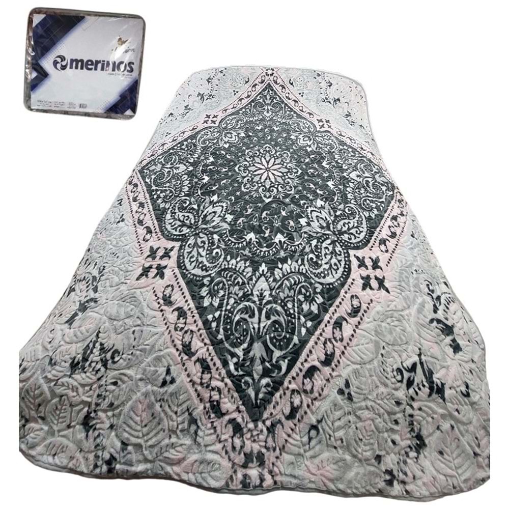 Merinos Fashion Tek Kişilik Vizon Battaniye (155x215)-Rumba Gri