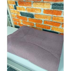 Şaheser %100 Pamuk Çift Kişilik Pike 240x220 (Tek Pike)-Mürdüm
