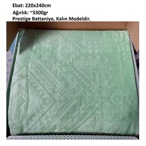 Özdilek Prestige Kalın Embos Çift Kişilik Battaniye (220x240)-A.Yeşil