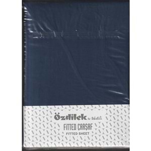 Özdilek Colourist Fitted Lastikli Battal Çift Kişilik Çarşaf Seti (180x200)-İndigo