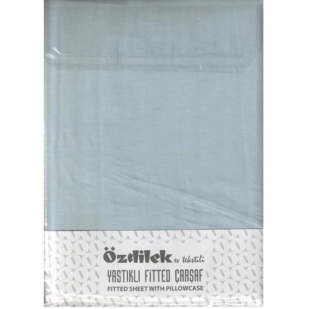 Özdilek Fitted Lastikli Tek Kişilik Çarşaf Seti (100x200)-Colourıst AQUA