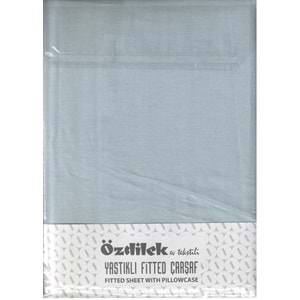 Özdilek Fitted Lastikli Tek Kişilik Çarşaf Seti (100x200)-Colourıst AQUA