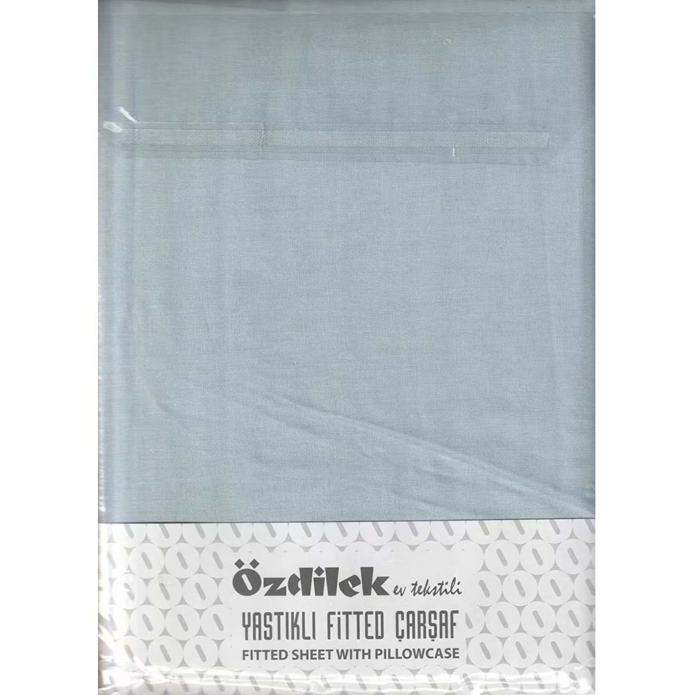 Özdilek Fitted Lastikli Tek Kişilik Çarşaf Seti (100x200)-Colourıst AQUA
