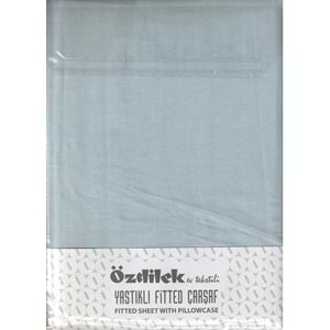 Özdilek Fitted Lastikli Tek Kişilik Çarşaf Seti (100x200)-Colourıst AQUA