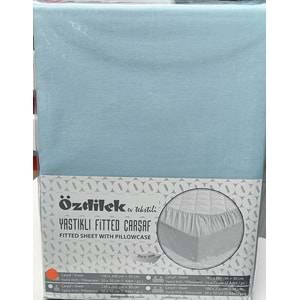 Özdilek Colourist Fitted Lastikli Çift Kişilik Çarşaf Seti (160x200)-Aqua
