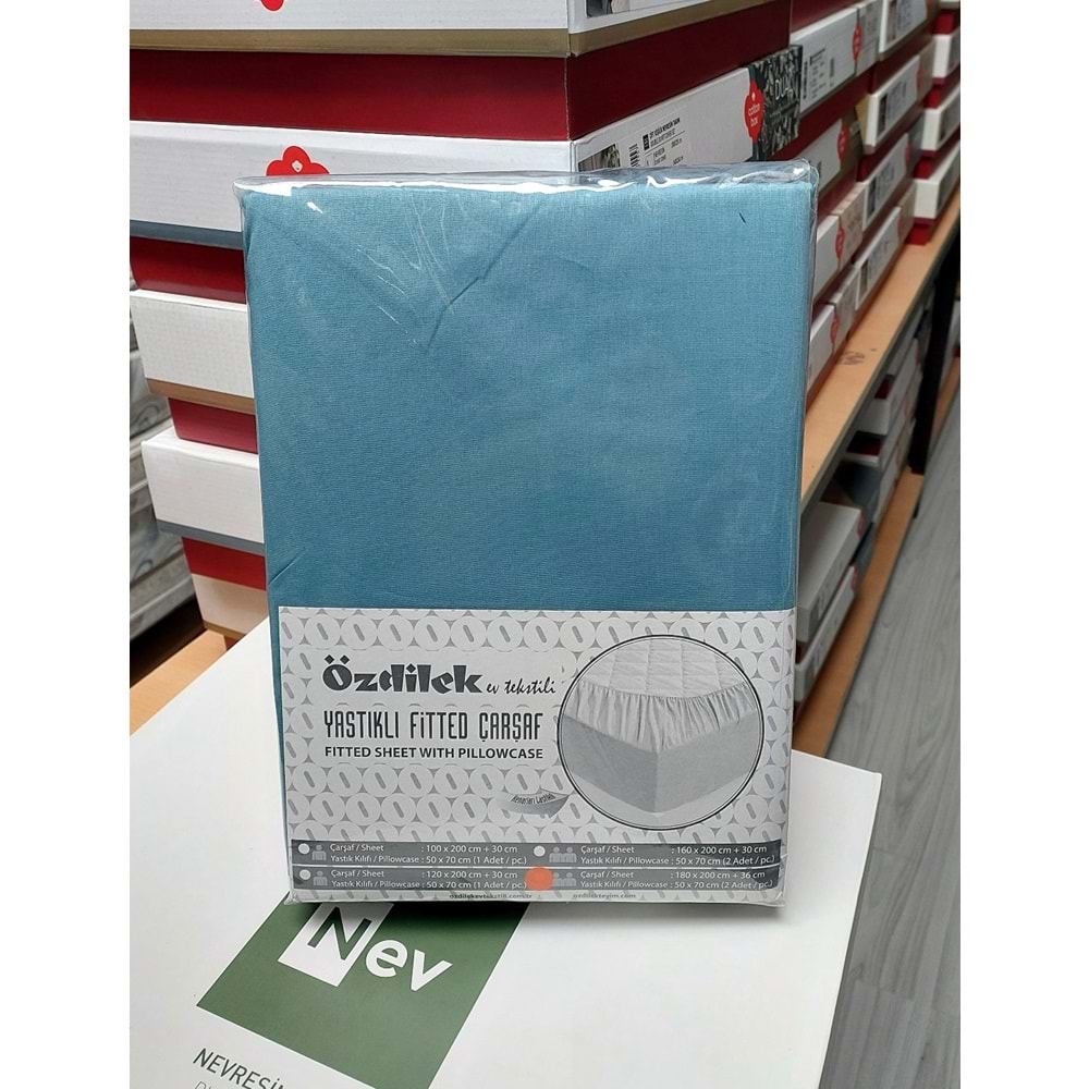 Özdilek Colourist Fitted Lastikli Battal Çift Kişilik Çarşaf Seti (180x200)-Maldiv