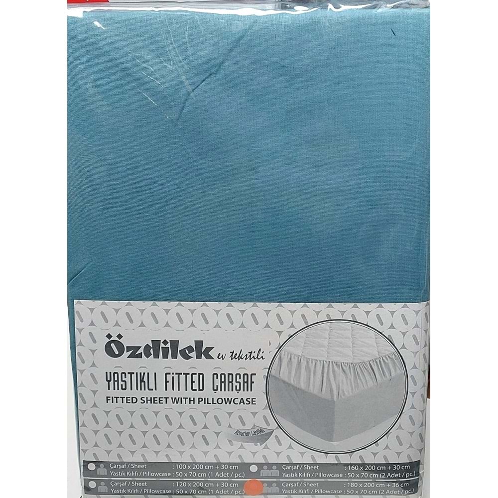 Özdilek Colourist Fitted Lastikli Çift Kişilik Çarşaf Seti (160x200)-Maldiv