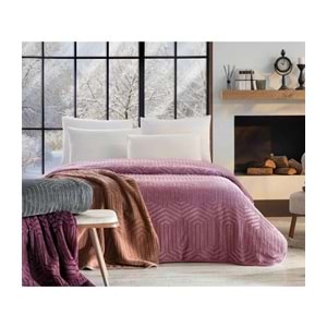 Özdilek Prestige Kalın Embos Çift Kişilik Battaniye (220x240)-Lila