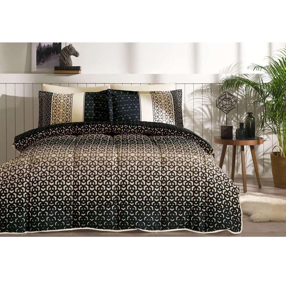 Özdilek Ranforce Çift Kişilik Uyku Seti-Noche Siyah