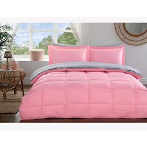 Özdilek Ranforce Çift Kişilik Uyku Seti-Colormix Pembe Gri
