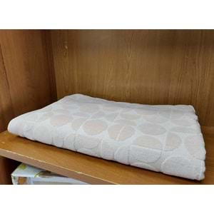 Özdilek Kadife Pamuk Büyük Boy Banyo Havlusu (90x150)-Circular Bej