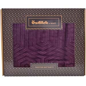 Özdilek Prestige Kalın Embos TEK Kişilik Battaniye (160x220) Mürdüm