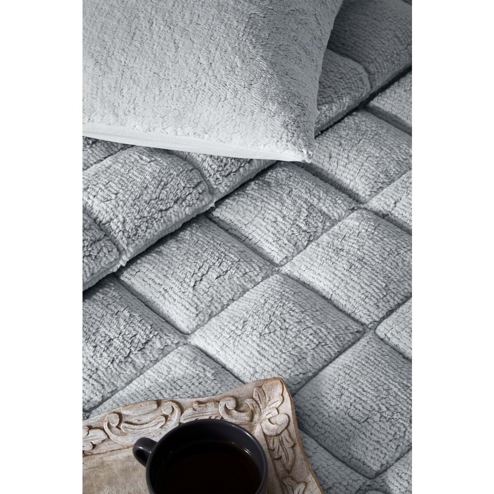 Özdilek Gri Nova Yorgan (Yastıksız) Sherpa Battaniye Dokulu Çift Kişilik (220x240)
