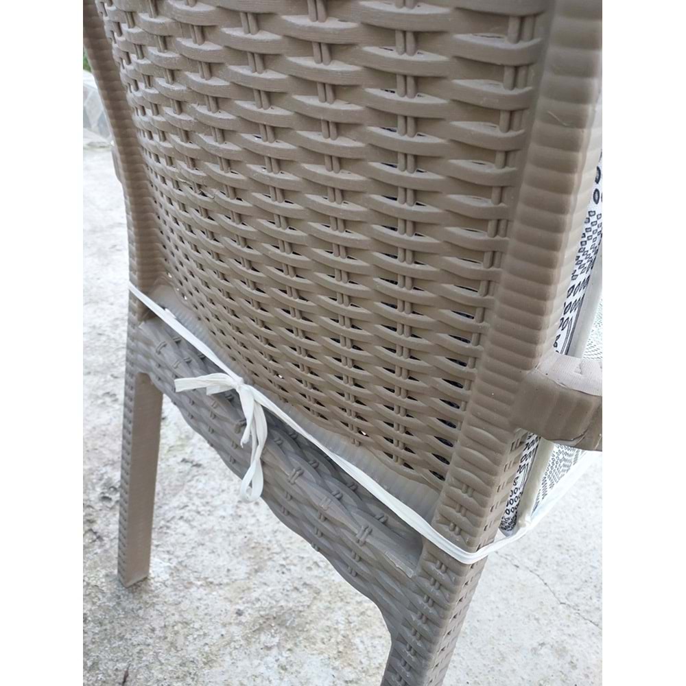 2 Adet Komutan Arkalıklı Sandalye Minderi, Extra Kalın (Kalınlık 5cm)-Nokta Siyah Beyaz
