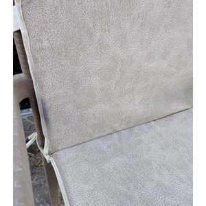 6 Adet Rattan Arkalıklı Sandalye Minderi (Kalınlık 4cm)-Primer Bej