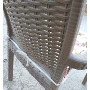 1 Adet Rattan Tek Alt Sandalye Minderi, Extra Kalın (Kalınlık 5cm)-İngiliz Gülü