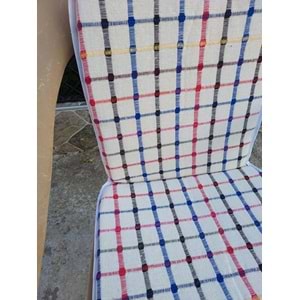 4 Adet Buldan Arkalıklı Sandalye Minderi, Midi Boy (Kalınlık 3,5cm)-Karışık Renkli