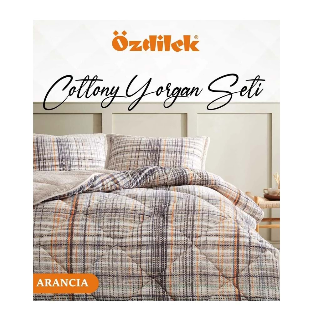 Özdilek Cottony Yorgan Seti Tek Kişilik (160x240)-Arancia
