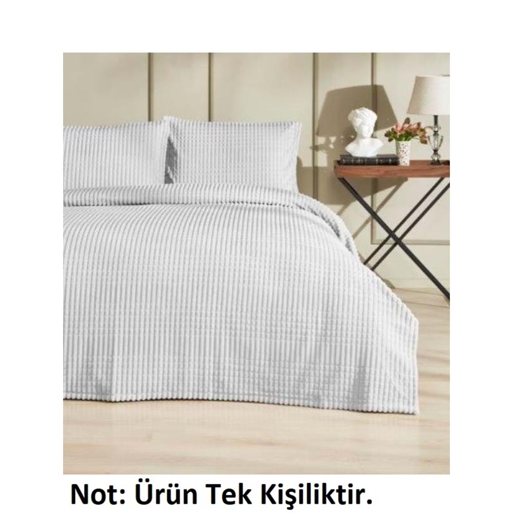 Merinos Modern Line Tek Kişilik Battaniye Seti (150x220)-Gri