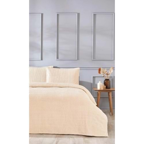 Merinos Modern Line Tek Kişilik Battaniye Seti (150x220)-Mocha