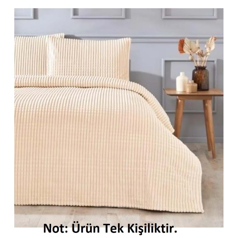 Merinos Modern Line Tek Kişilik Battaniye Seti (150x220)-Mocha