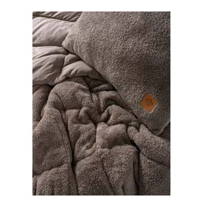 Cotton Box Tek Kişilik Peluş Yorgan Seti Bej