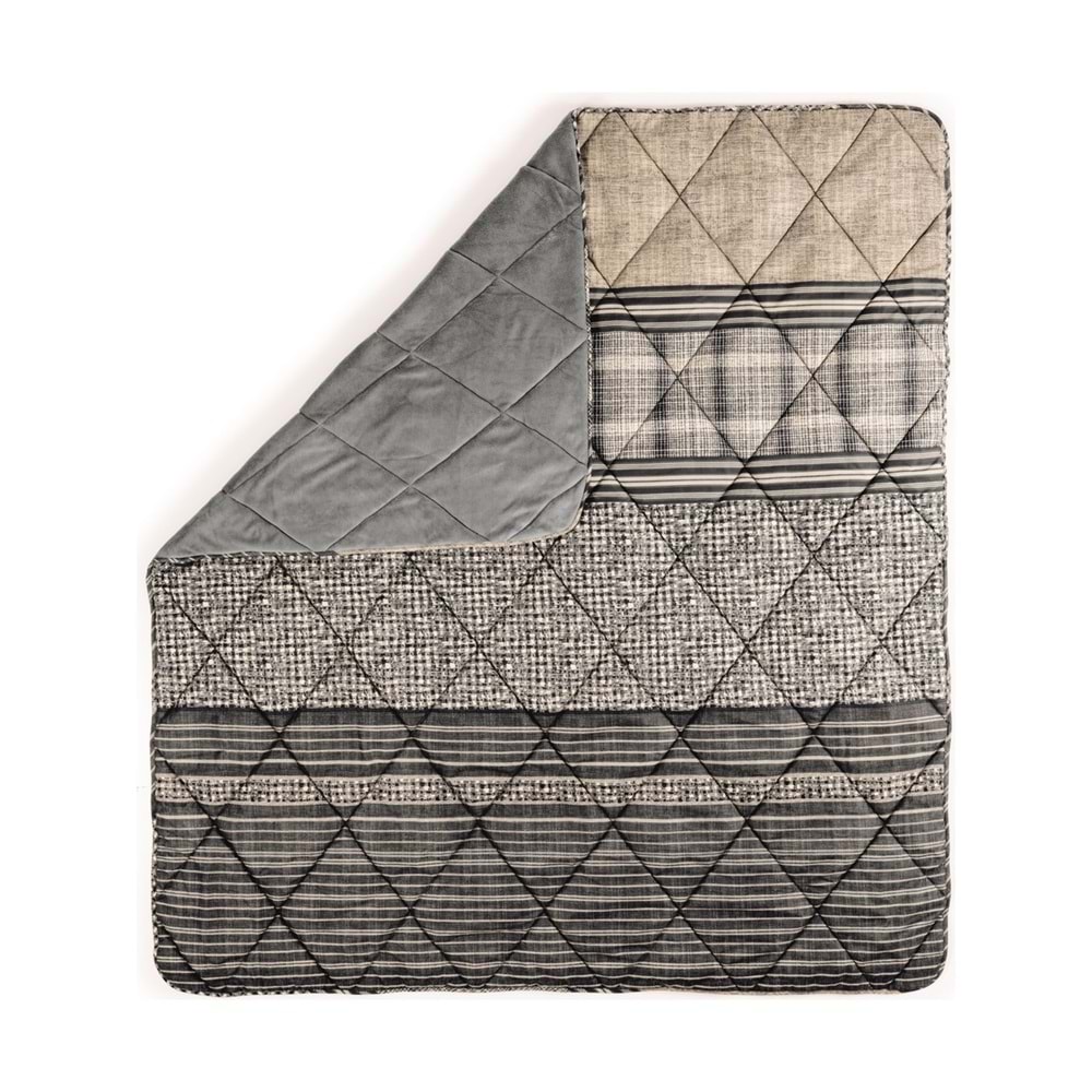 Cotton Box Velvet Tek Kişilik Yorgan Tımbre Antrasit 155*215