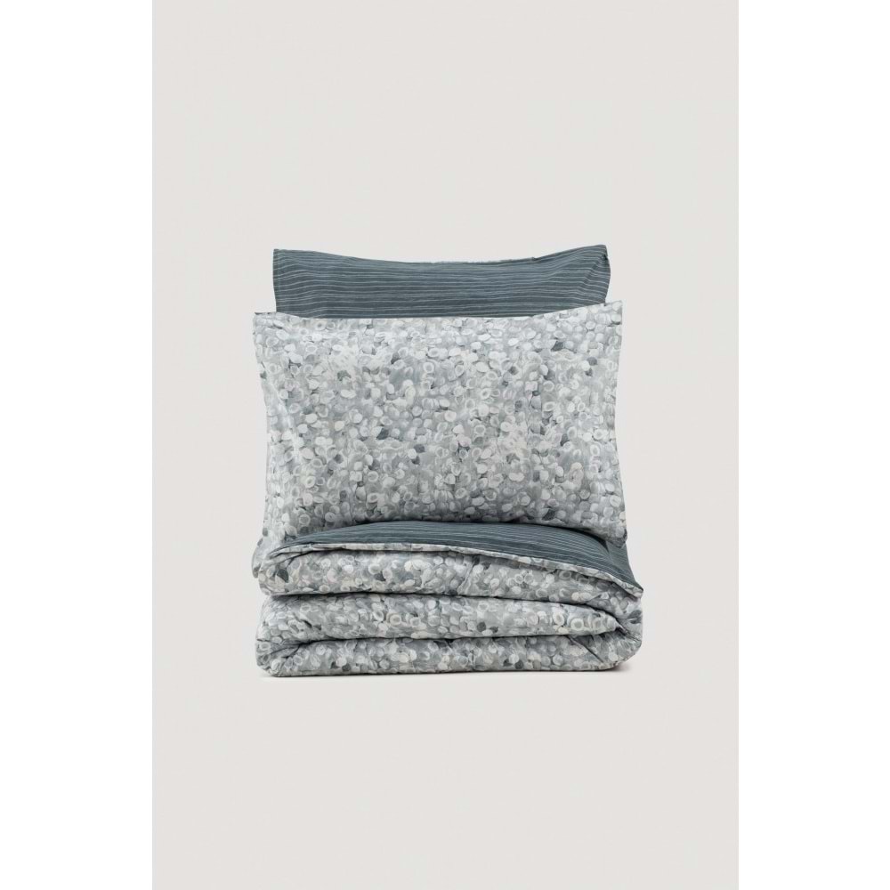 Cotton Box Rnf Minimal Tek Kişilik Nevresim Takımı lastikli çarşaf Molly Antrasit
